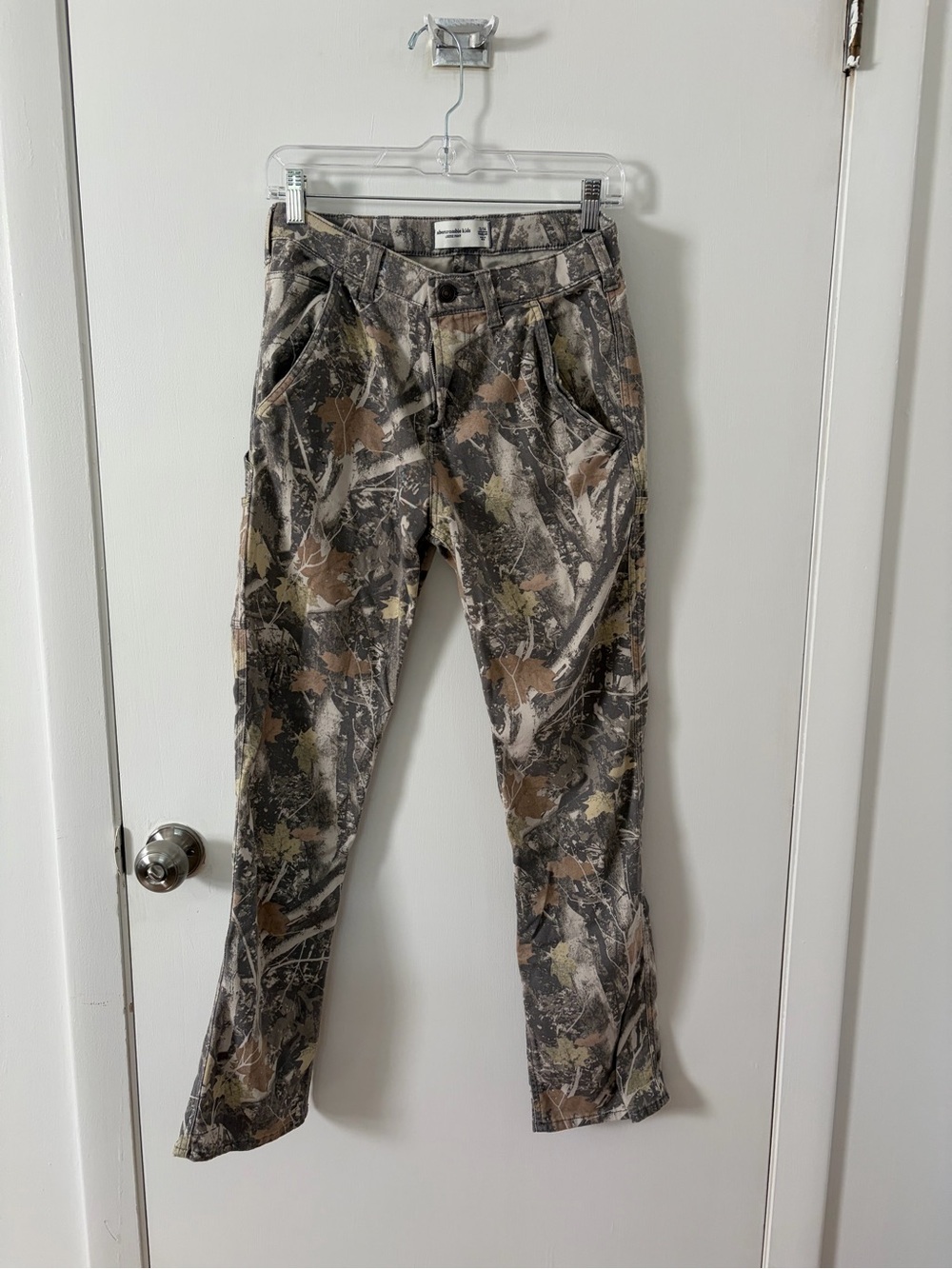 abercrombie kids Straight Leg Camo Jeans - Gray, Brown, Tan